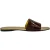 Prada Krokodillenpatroon Slide Flat Sandalen in Bruin Leer