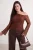 Trendyol Curve Dames Bruin Effen Lang Getailleerd Grote maten Blouses