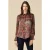 Oltre Patterned Satin Shirt Brown