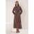 Damesjurken, recht model, lang, casual/dagelijks, comfortabel en bescheiden