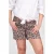 LOVE2WAIT regular waist zwangerschaps casual short met panterprint bruin