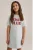 WE Fashion t-shirtjurk met pailletten grijs melange
