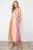 TRENDYOLMİLLA Dames Roze Abstract Maxi Mouwloos Avond / Dagelijks Recht Jurken