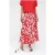 TRVL DRSS Printed Swan Skirt Fiery Red