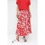 TRVL DRSS Printed Swan Skirt Fiery Red