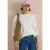 Shirt met 3/4-mouwen en ronde hals in effen kleur