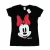 Disney Dames/Dames Minnie Mouse Distressed Gezicht Katoenen T-Shirt (Zwart)
