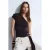 Slim Fit Off-Shoulder Jersey Blouse met Strikdetail