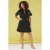 Trendyol Curve Dames Zwart Effen Midi Kort Stijlvol/Avond Recht Grote maten Jurk