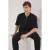 TRENDYOL MAN Heren Zwart Effen Kort Oversized Poloshirts