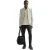Boss Heren-sweatshirt met ton-sur-ton logo, geribde kraag en raglanmouwen (Licht Beige)