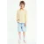 Mango Kids casual overhemd met linnen lichtgeel