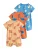 Next Rompertje/body  azuur / pasteloranje / donkeroranje / wit