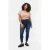 Zizzi high waist cropped super slim fit jeans AMY dark denim