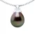 Halsketting OMEGA Echte Gecultiveerde Tahiti Parels Pear 9-10 mm