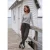 Mid Waist Barrel Leg Hose im Casual Fit