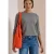 Shirt met lange mouwen, boothals en trekkoord