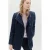 Caroll wollen manteljas donkerblauw