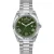 Guess Connoisseur GW0265G10 Heren RVS Horloge — 42 mm Groene Wijzerplaat, Dag- en Datumaanduiding, 50m