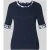 Marc Cain T-shirt met ronde hals en mouwen met omslag