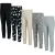 Miso Meisjes Legging (Set van 5) (Zwart/Grijs)