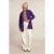 River Woods Long V-neck Jersey Cardigan Applied Pockets Purple