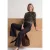 Shirt met 3/4-mouwen, col en luipaardprint