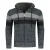 Heren Winter Transitie Cardigan met Capuchon Gevoerde Grof Gebreide Capuchon Warme Jas Blauw