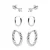 KARMA Jewelry sterling zilveren oorbellen Teddy – set van 3