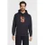 Anytime hoodie met printopdruk donkerblauw