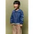 Mango Kids denim blouse met borduursels – donkerblauw