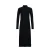 Retour Jeans maxi jurk rib gebreid zwart