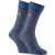 2-pack Heren Katoenen Kabelgebreide Boot Dress Sokken met Omgeslagen Top