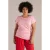 Yest Curve T-shirt lichtroze