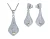 Orphelia Dames 925 Sterling Zilveren Set: Ketting-Hanger + Oorbellen – Zilver SET-5220