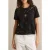 Reiss Floral Cut Out Top Black