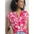Street One Dames Shirt met knoopsluiting en print in Wit