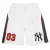 Majestic NYY Poly Mesh Heren Witte Shorts