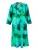 YOEK Jurk  blauw / groen