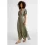 Ruby maxi satijnen jurk met all-overpint