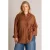 Yest Curve blouse Plus Size met stippen – bruin