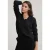 River Woods Black V-neck Lurex Sweater Long Sleeves