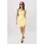 TRENDYOLMİLLA Dames Geel Effen Kort / Mini Mouwloos Bodycon Jurken