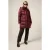 Oltre Long Nylon Down Jacket With Hood Burgundy