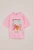 WE Fashion – Meisjes oversized T-shirt met print – Oversized – Felroze – Katoen –