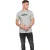French Connection Heren Dubbel Logo T-Shirt (Lichtgrijs/marine)