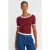 Dames Cropped Slim-Fit T-Shirt met Ronde Hals