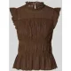 Only slim fit blousetop met rucheskraag model ‘SHAILA’