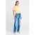 Dames Hoge Taille Wijde Pijpen Denim Jeans