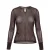 TRENDYOLMİLLA Dames Bruin Effen Lang, Getailleerd Blouses